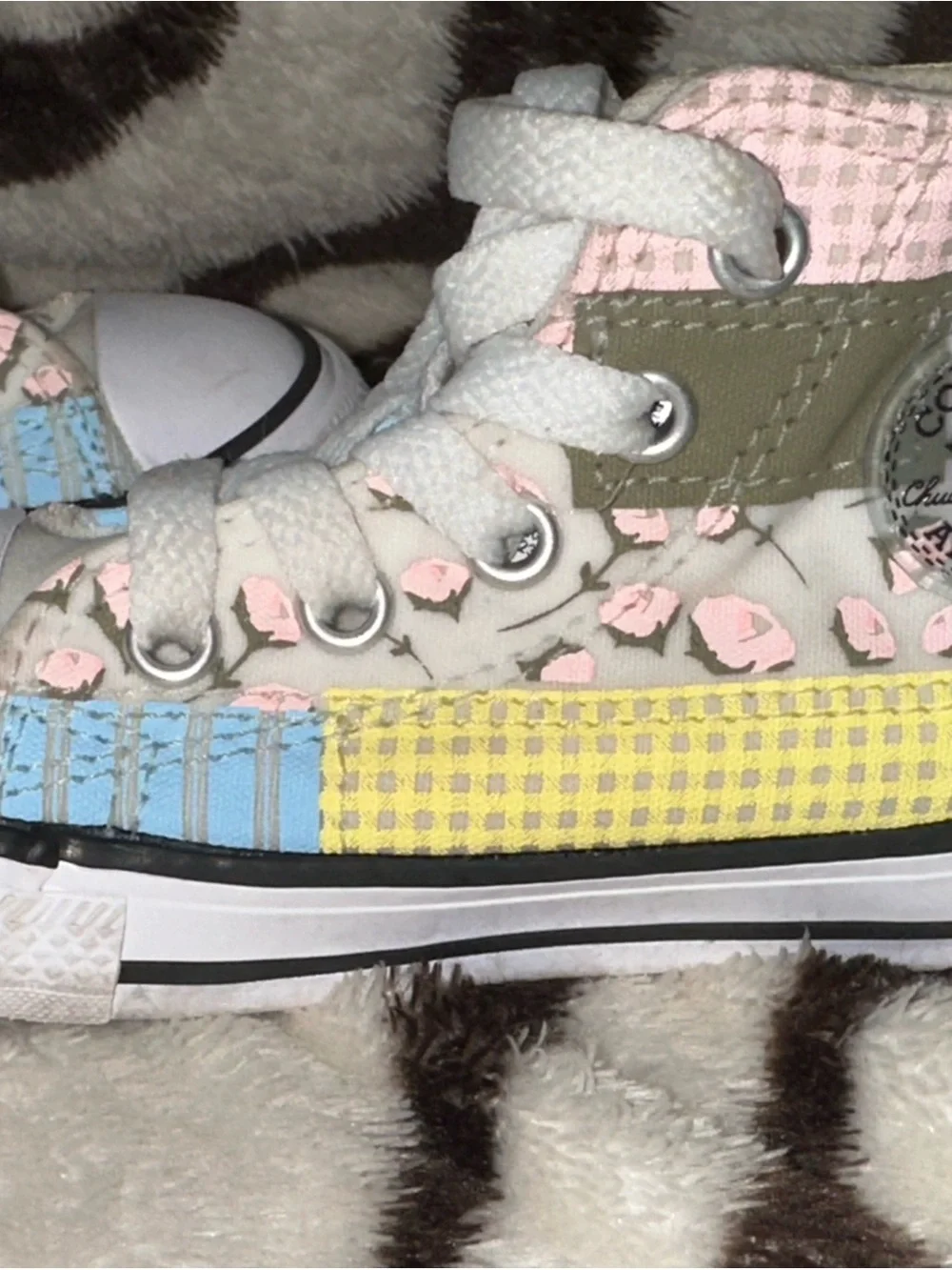 Kids Converse High-Top Sneakers in Pink, Yellow & Blue